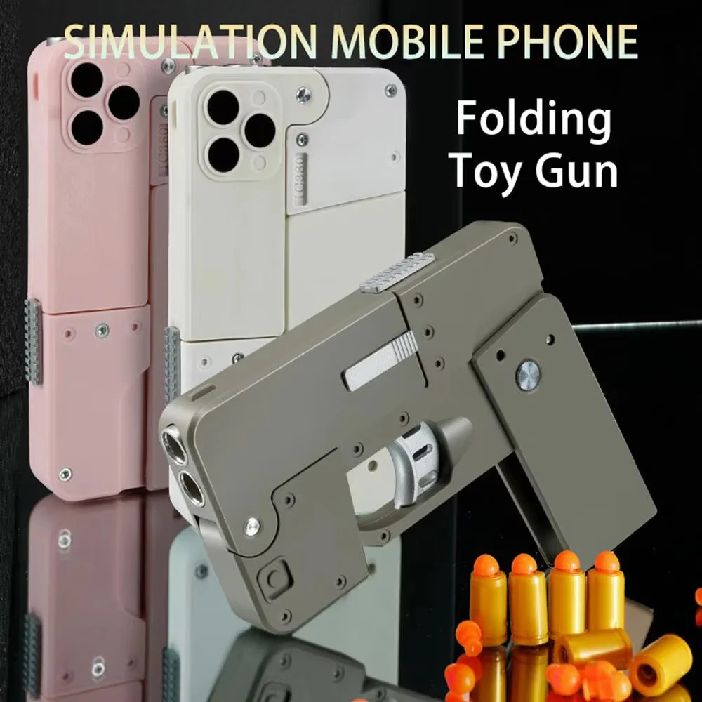 iPhone Folding Gun Soft Bullet Toy - Image 2