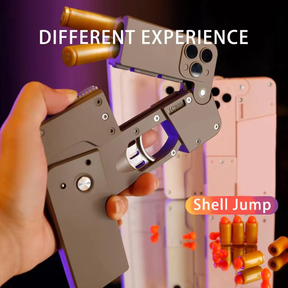 iPhone Folding Gun Soft Bullet Toy - Image 3