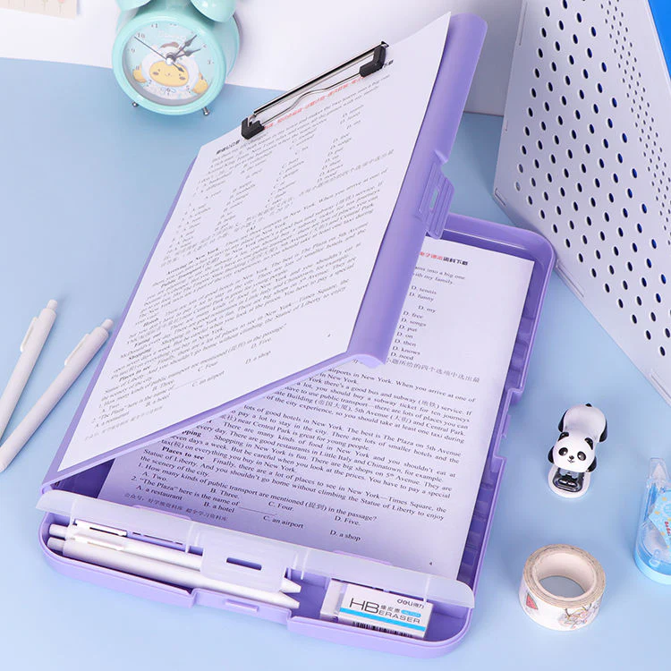 Large Capacity A4 File Organizer With Board Clip - Image 2