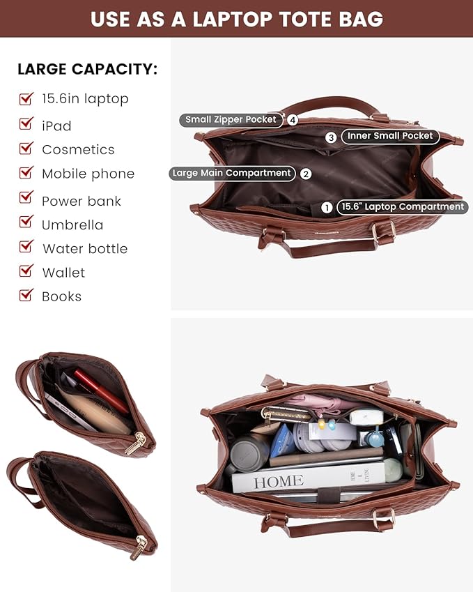 Large capacity Handbag with lunch storage - Image 4