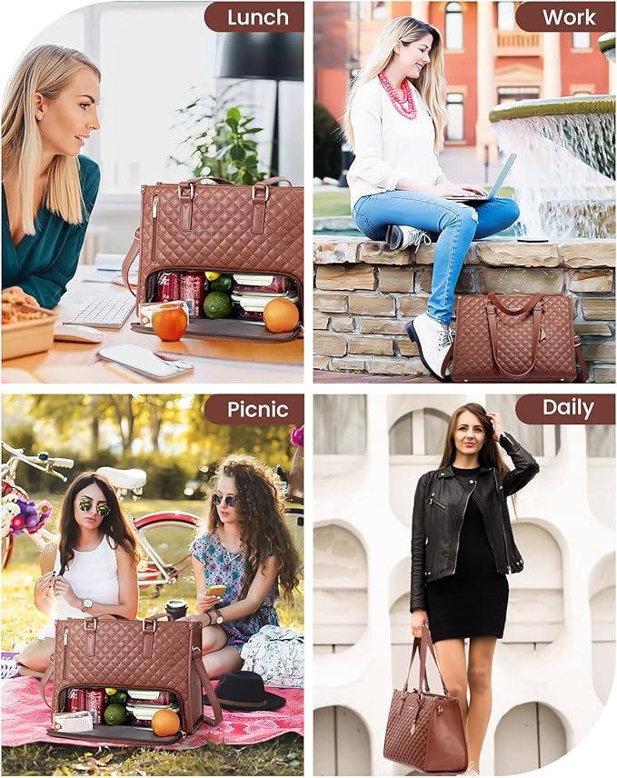 Large capacity Handbag with lunch storage - Image 5