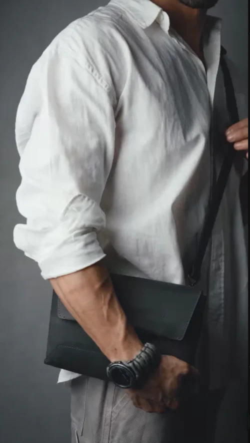 Leather Clutch Bag - Image 5