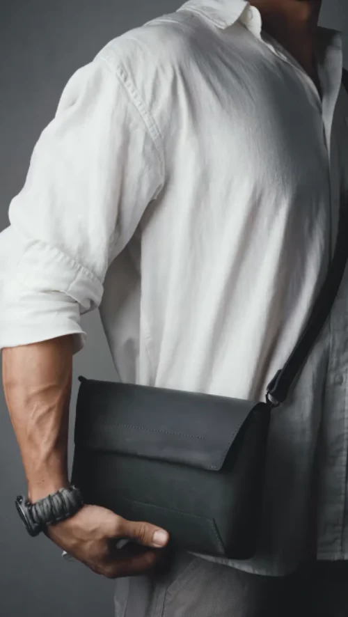 Leather Clutch Bag - Image 7