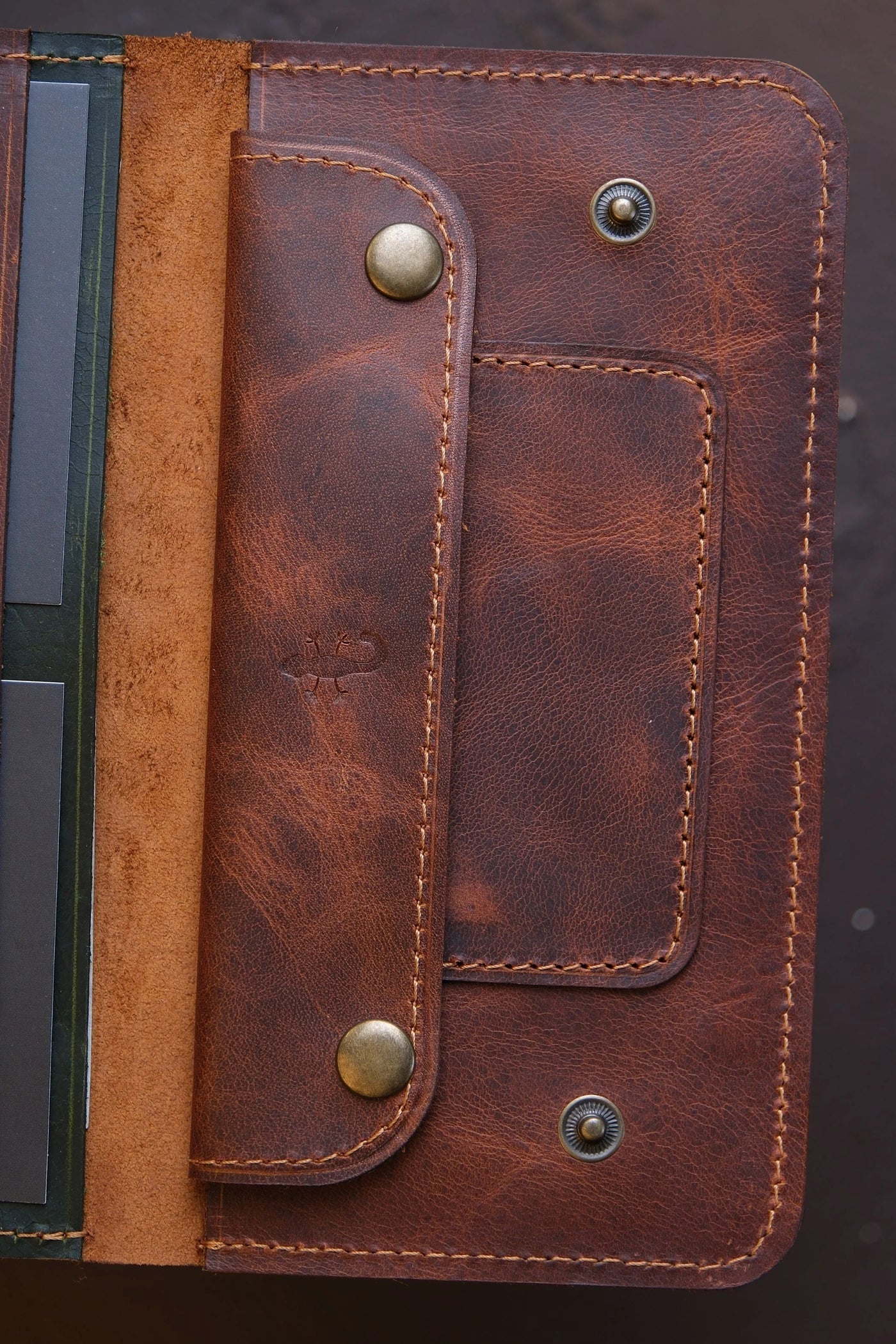 Leather Wallet with Phone Pocket - Image 4