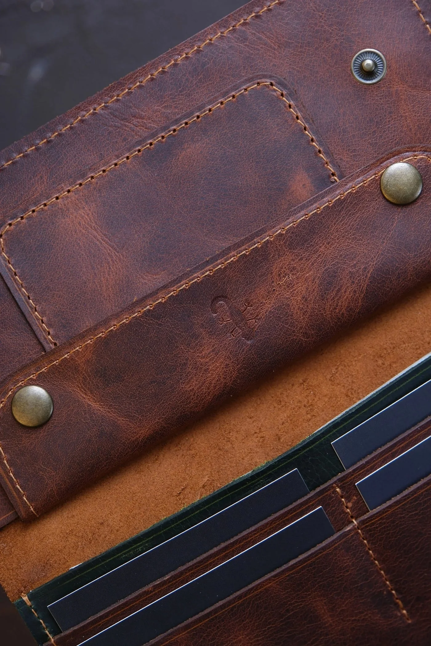 Leather Wallet with Phone Pocket - Image 5
