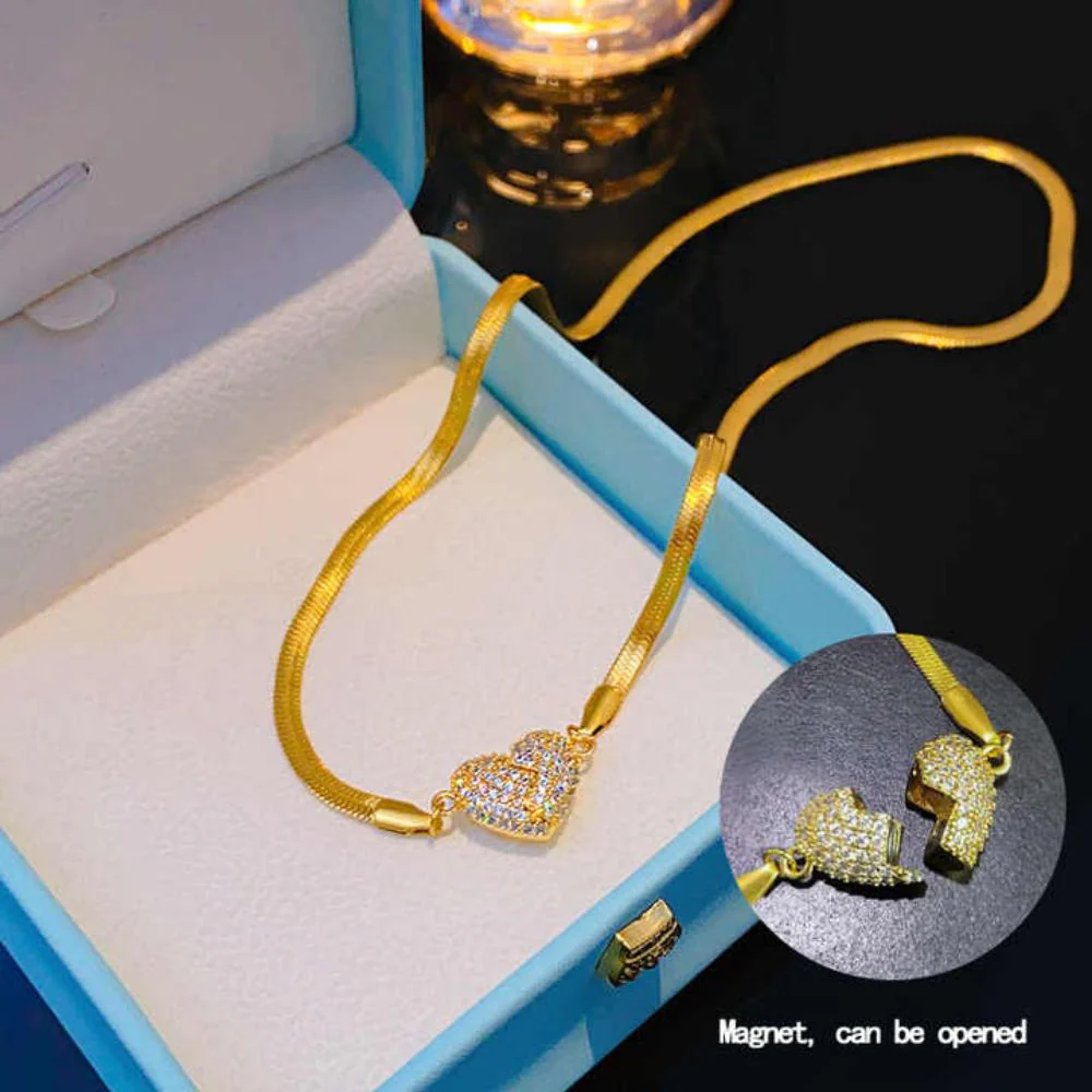 Magnetic Heart Shaped Pendant Neklace - Image 2