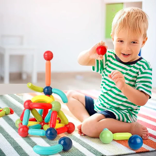Magnetic Sticks Blocks Game (63 pcs) - Image 2
