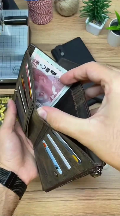 Men and Women Genuine Leather Wallet - Image 6
