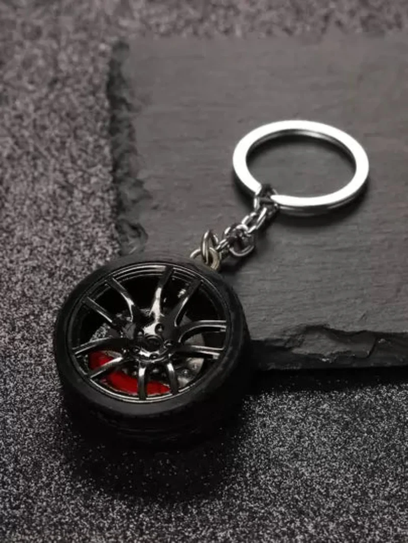 Men Wheel Charm Keychain - Image 2