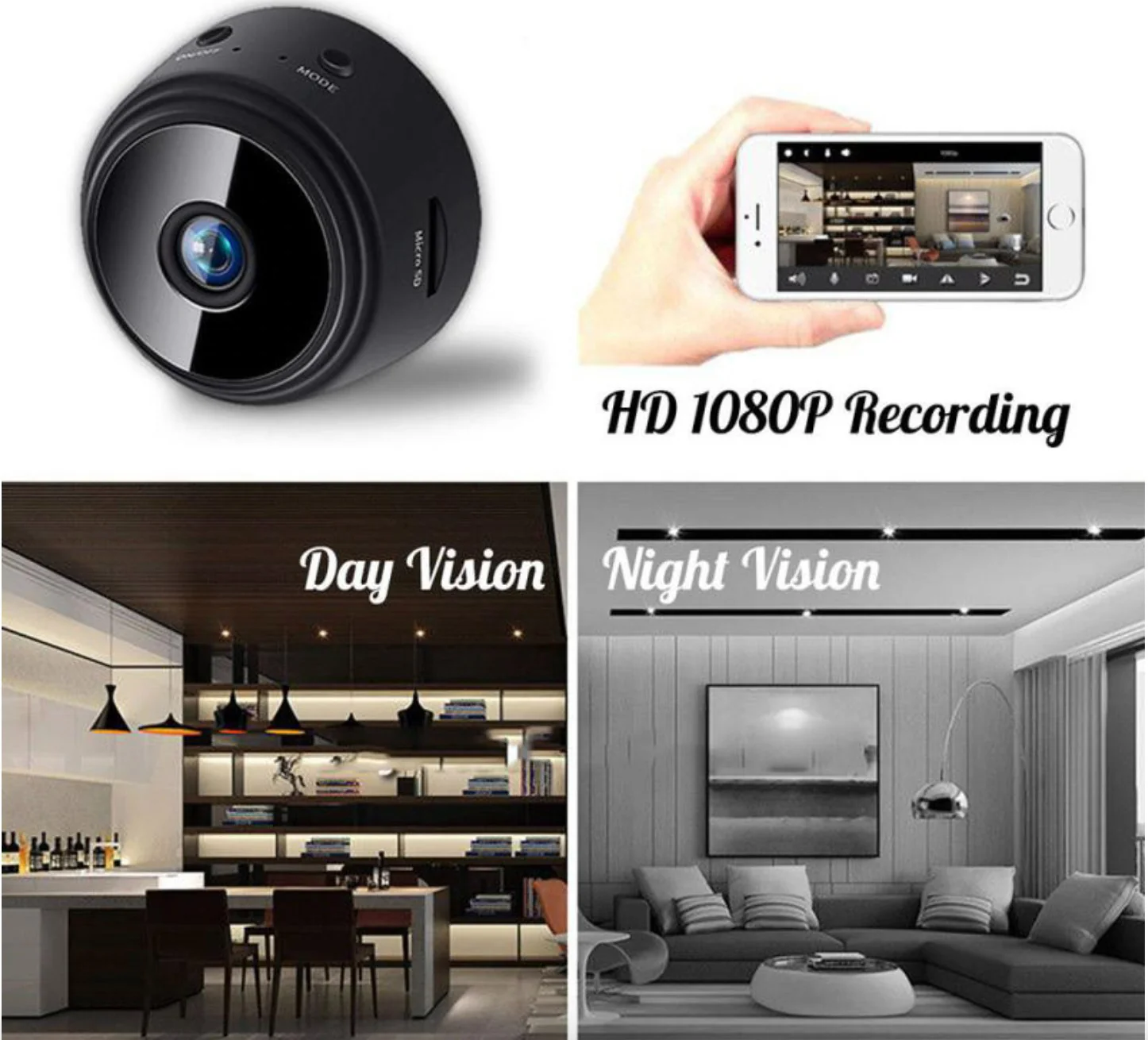 Mini Wifi Camera with A9 Surveillance Security - Image 3