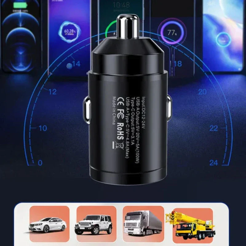 Multi Compatible 100W Fast Charging Car Charger - Image 6