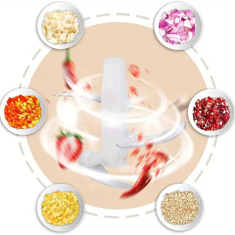Multifunctional  Manual Hand Push Chopper and Mixer - Image 3