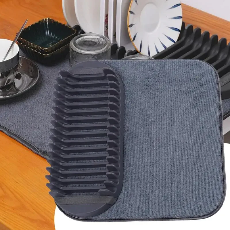 Multipurpose Drain Mat with Dish Stand - Image 2