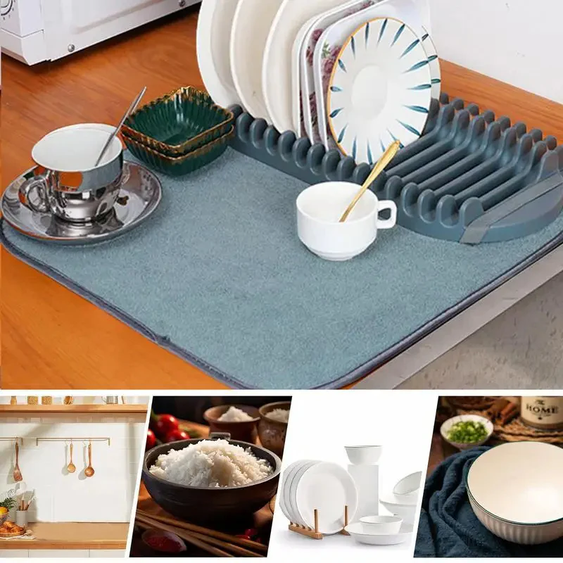 Multipurpose Drain Mat with Dish Stand - Image 3