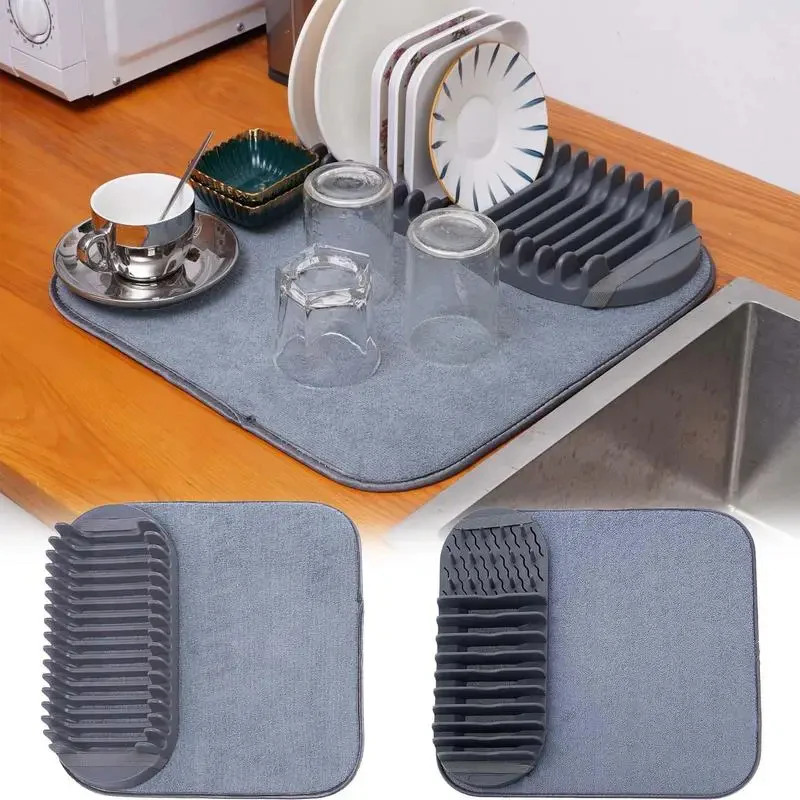 Multipurpose Drain Mat with Dish Stand - Image 4