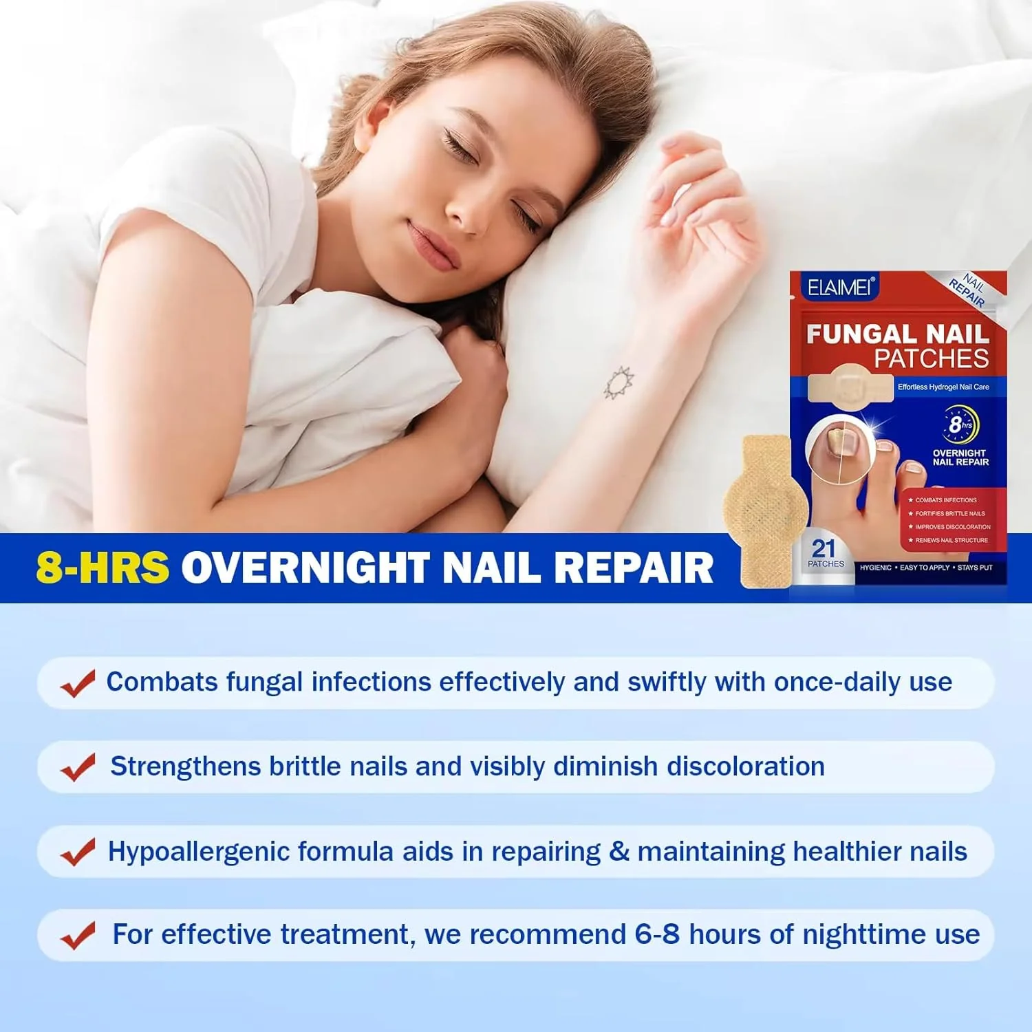 Nighttime Renewal Fungal Nail Treatment Patches - Image 9