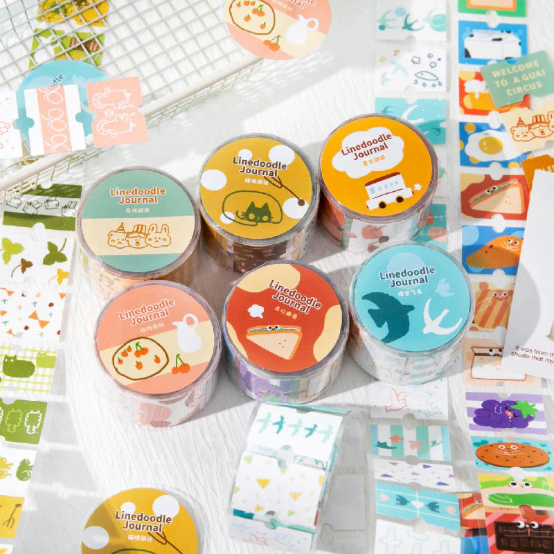 Pastel Kawaii Washi Tape Sticker Collection - Image 3