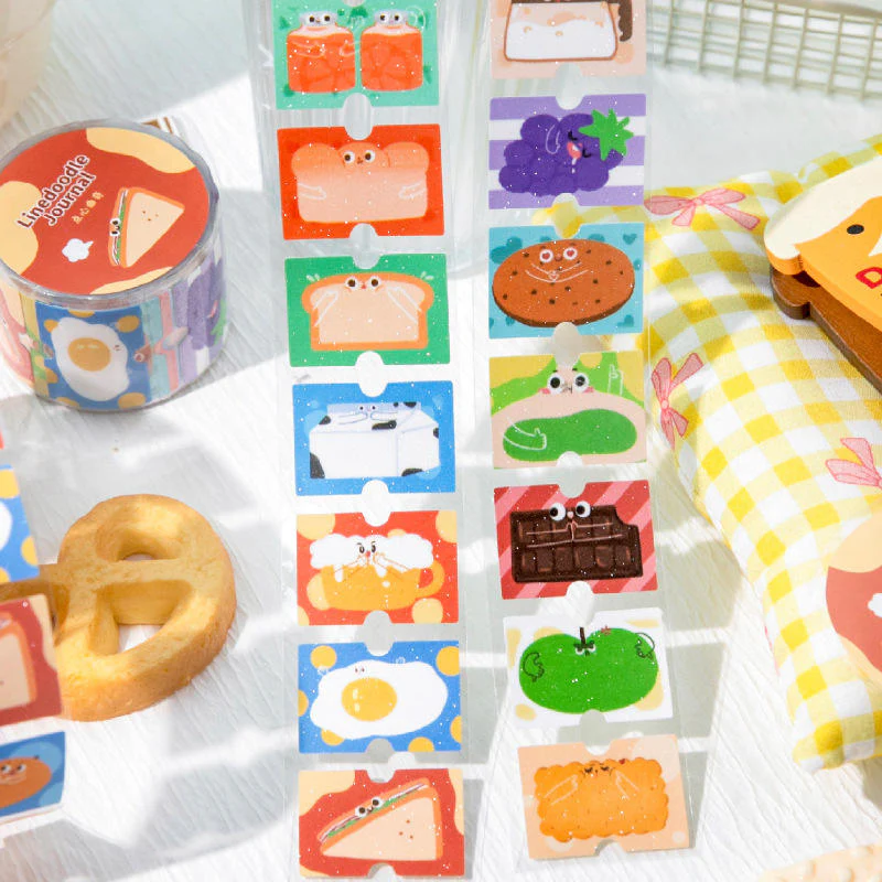 Pastel Kawaii Washi Tape Sticker Collection - Image 4