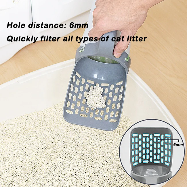 Portable Plastic Cat Litter Scoop With Bag - Image 2