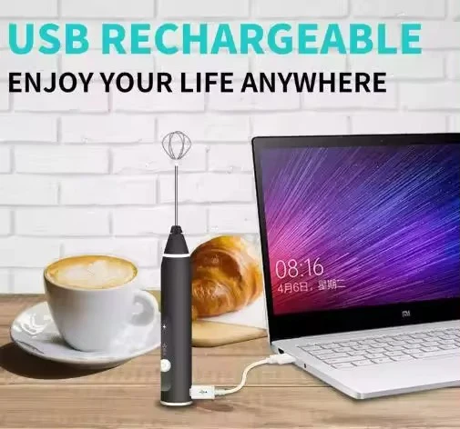 Portable Rechargeable Electric Milk Frother for Coffee - Image 2