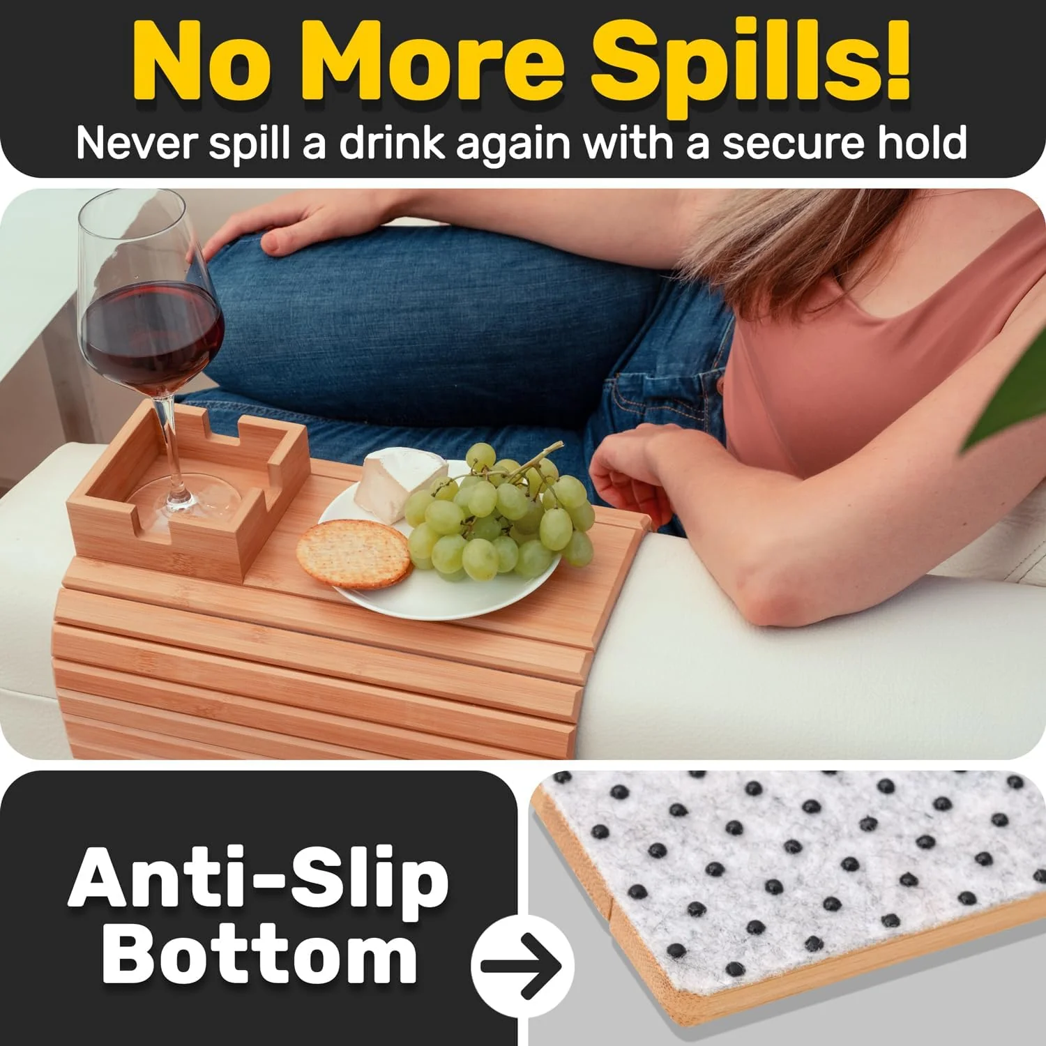 Portable Sofa Arm Tray Table for Couch - Image 4