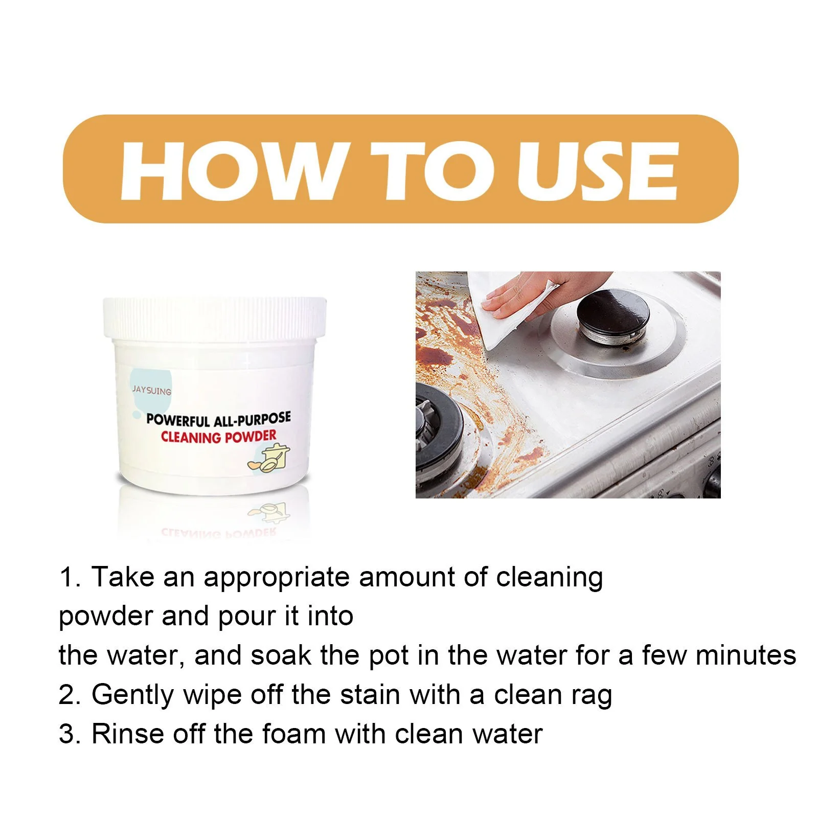 Powerful Kitchen All-purpose Powder Cleaner (PACK OF 2) - Image 6
