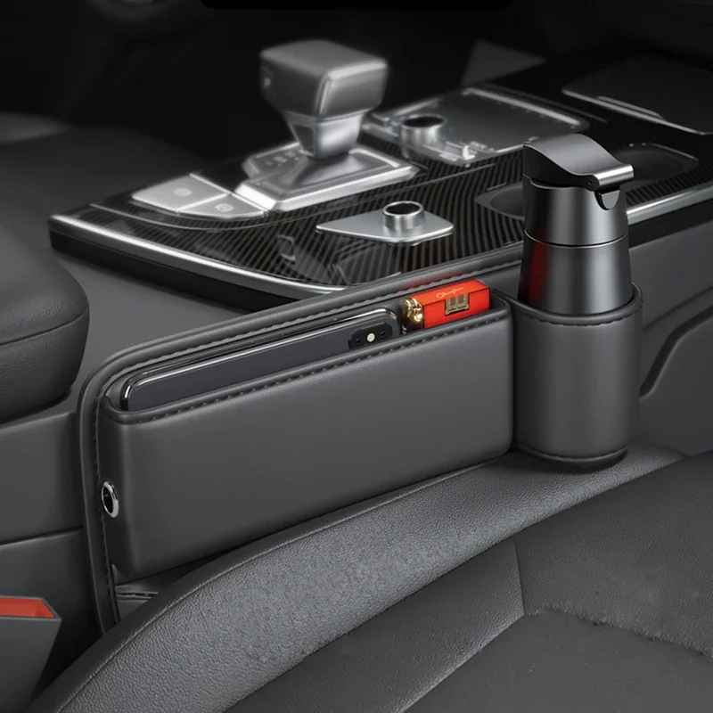 PU Leather Car Seat Console Bag - Image 2