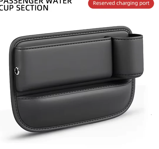 PU Leather Car Seat Console Bag - Image 5