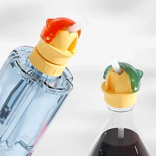 Reusable Children Beverage Water Bottle Straw Lid - Image 2