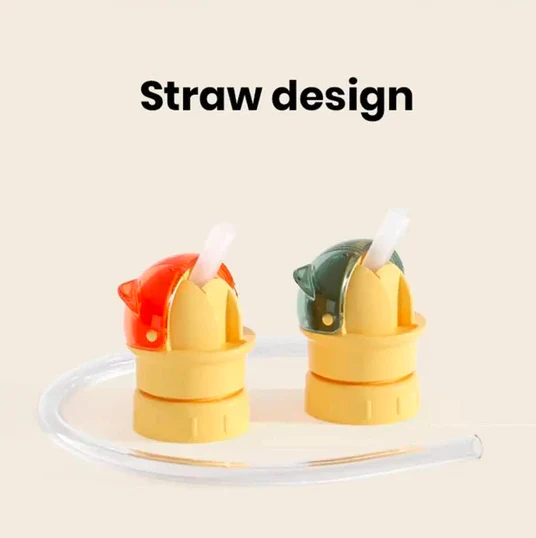 Reusable Children Beverage Water Bottle Straw Lid - Image 3