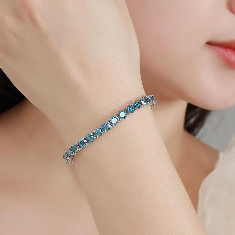 Royal Blue Crystal Bracelet - Image 5
