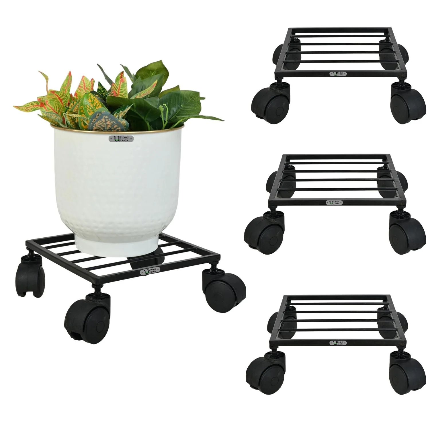 Rozy Wheel Pot Stands for Planters - Image 2