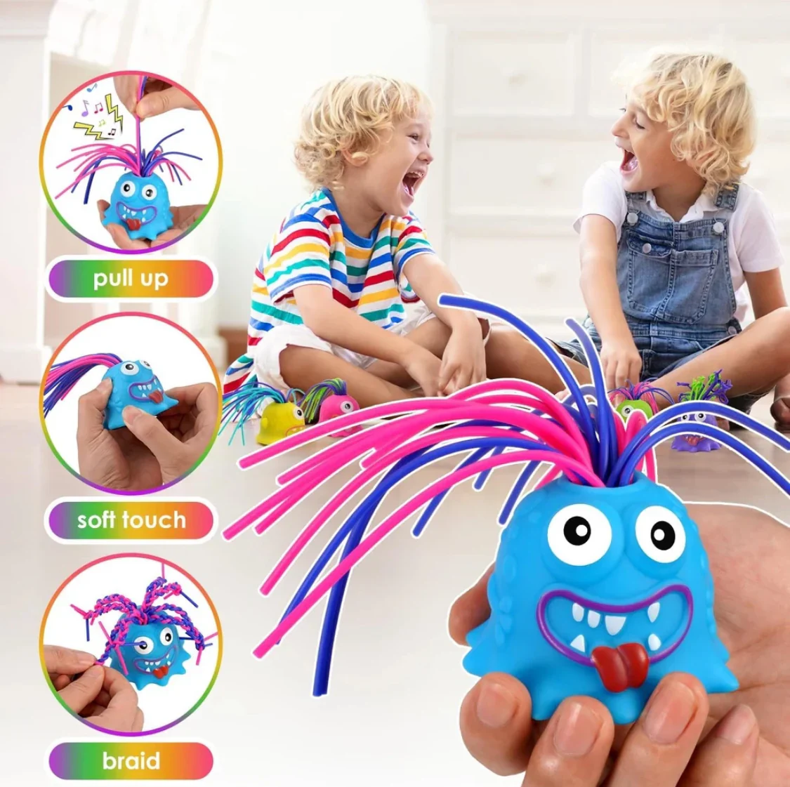 Screaming Hair-Pull Monster Fidget Toy - Image 2