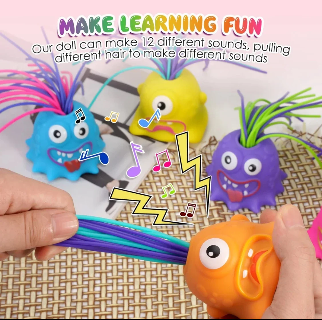 Screaming Hair-Pull Monster Fidget Toy - Image 3