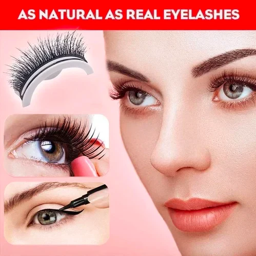 Self Adhesive Reusable Eyelashes (Pack of 2) - Image 3