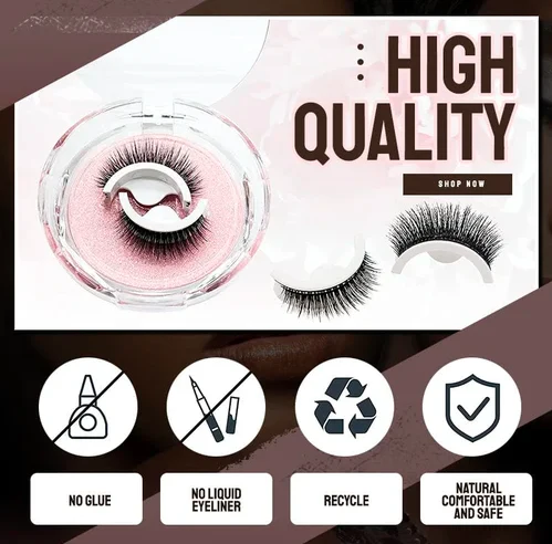 Self Adhesive Reusable Eyelashes (Pack of 2) - Image 5