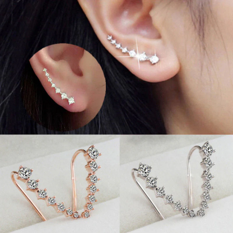 Seven Star Diamond Stud Earrings - Image 2