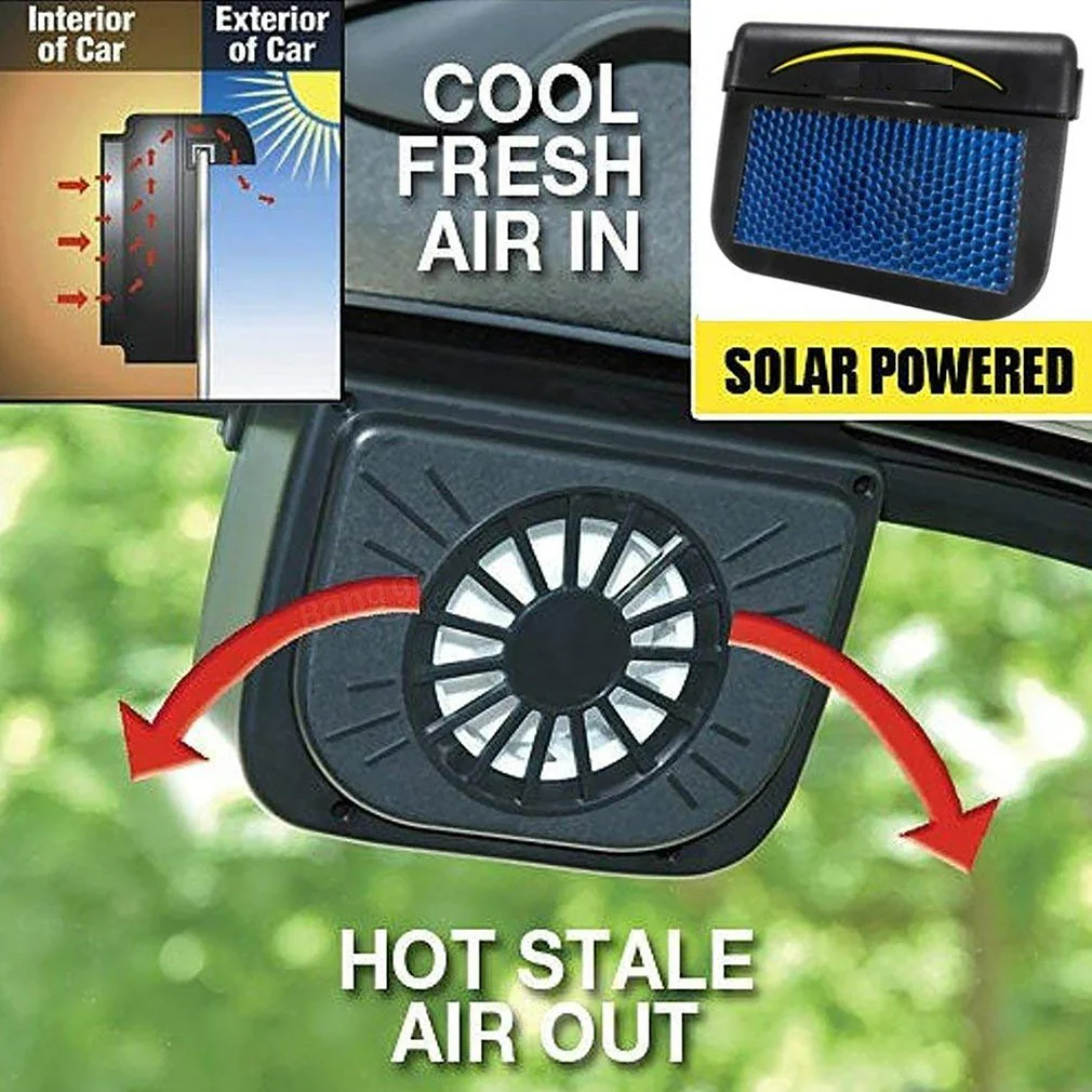 Solar Powered Car Fan Auto Window Fan Colder - Image 6