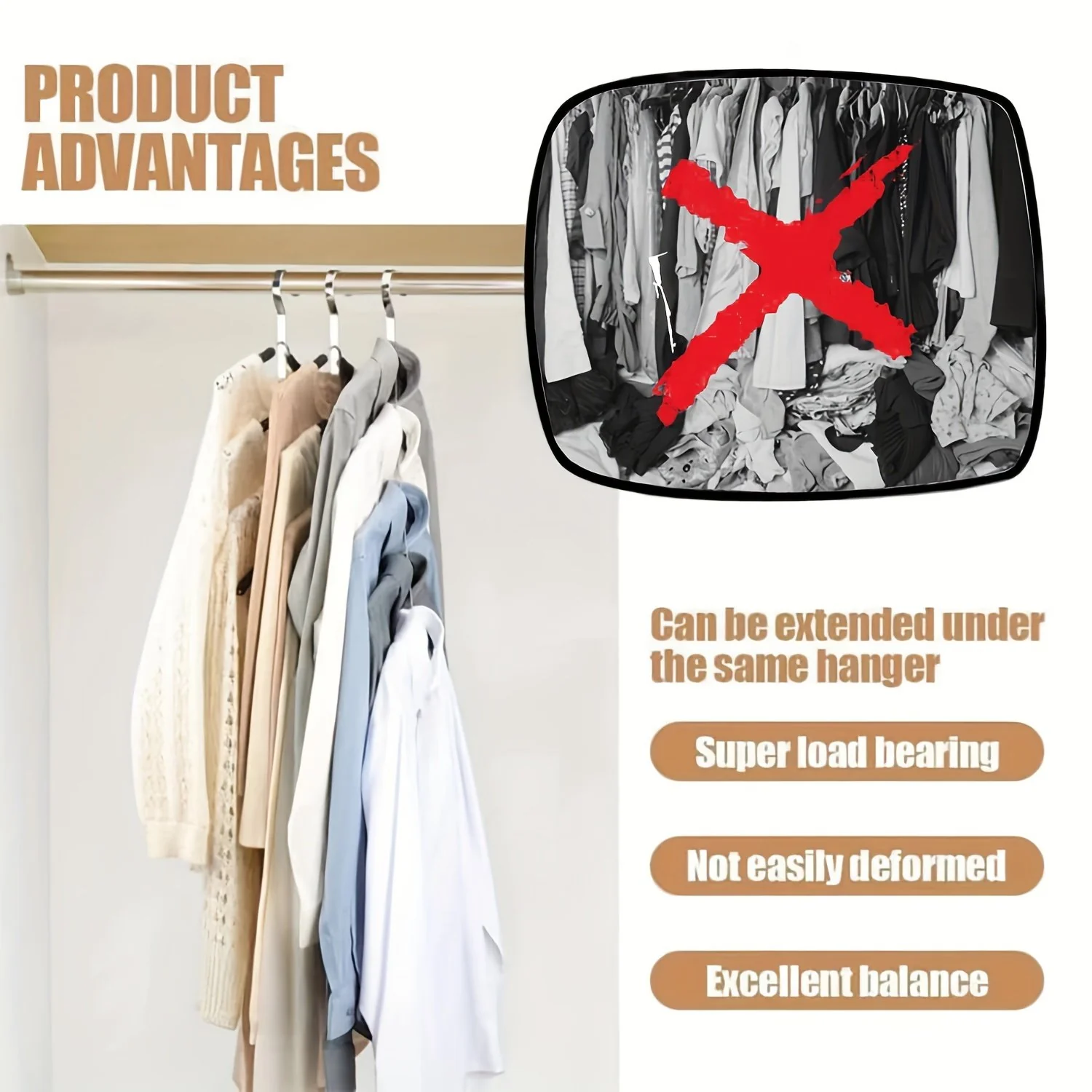 Space Saving Triangle Hanger Hooks (PACK OF 10) - Image 2