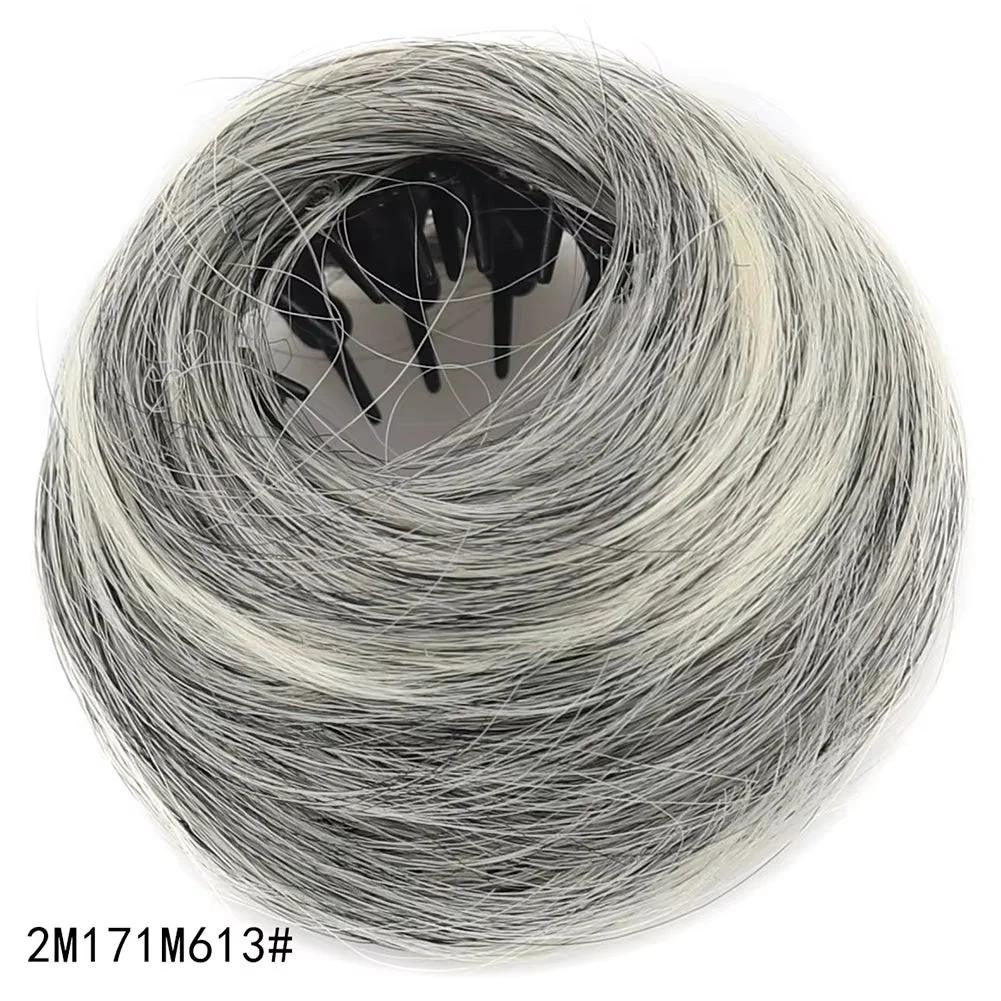Synthetic Mini Claw Clip in Messy Hair Bun Donut - Image 6