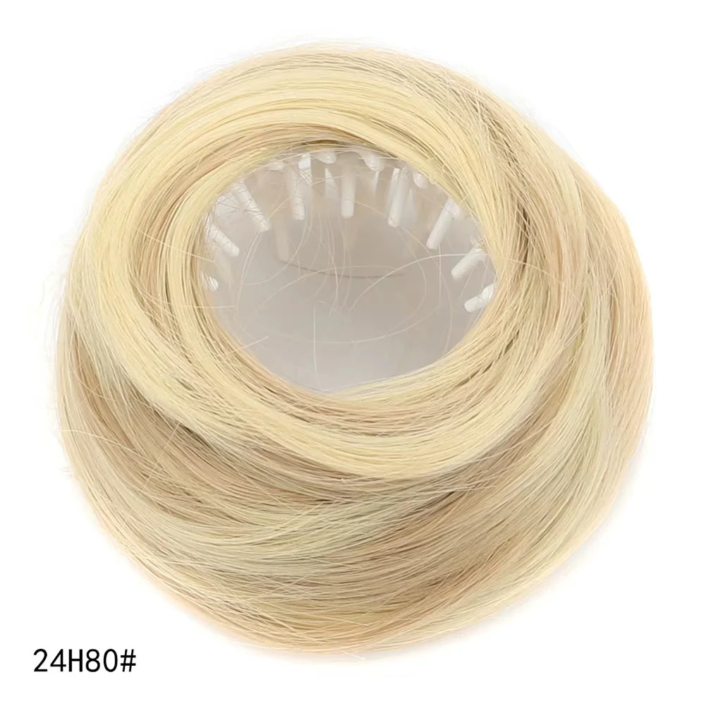 Synthetic Mini Claw Clip in Messy Hair Bun Donut - Image 8