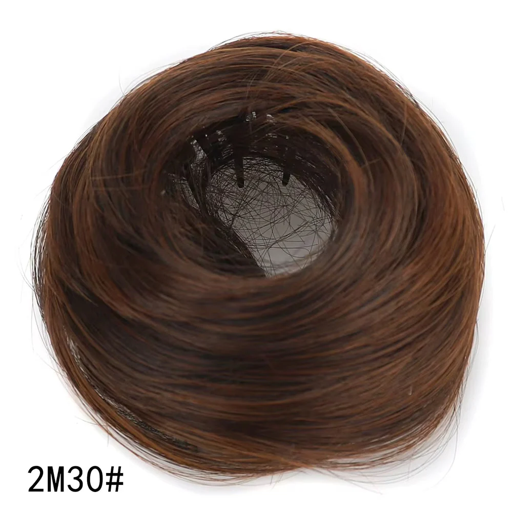 Synthetic Mini Claw Clip in Messy Hair Bun Donut - Image 9