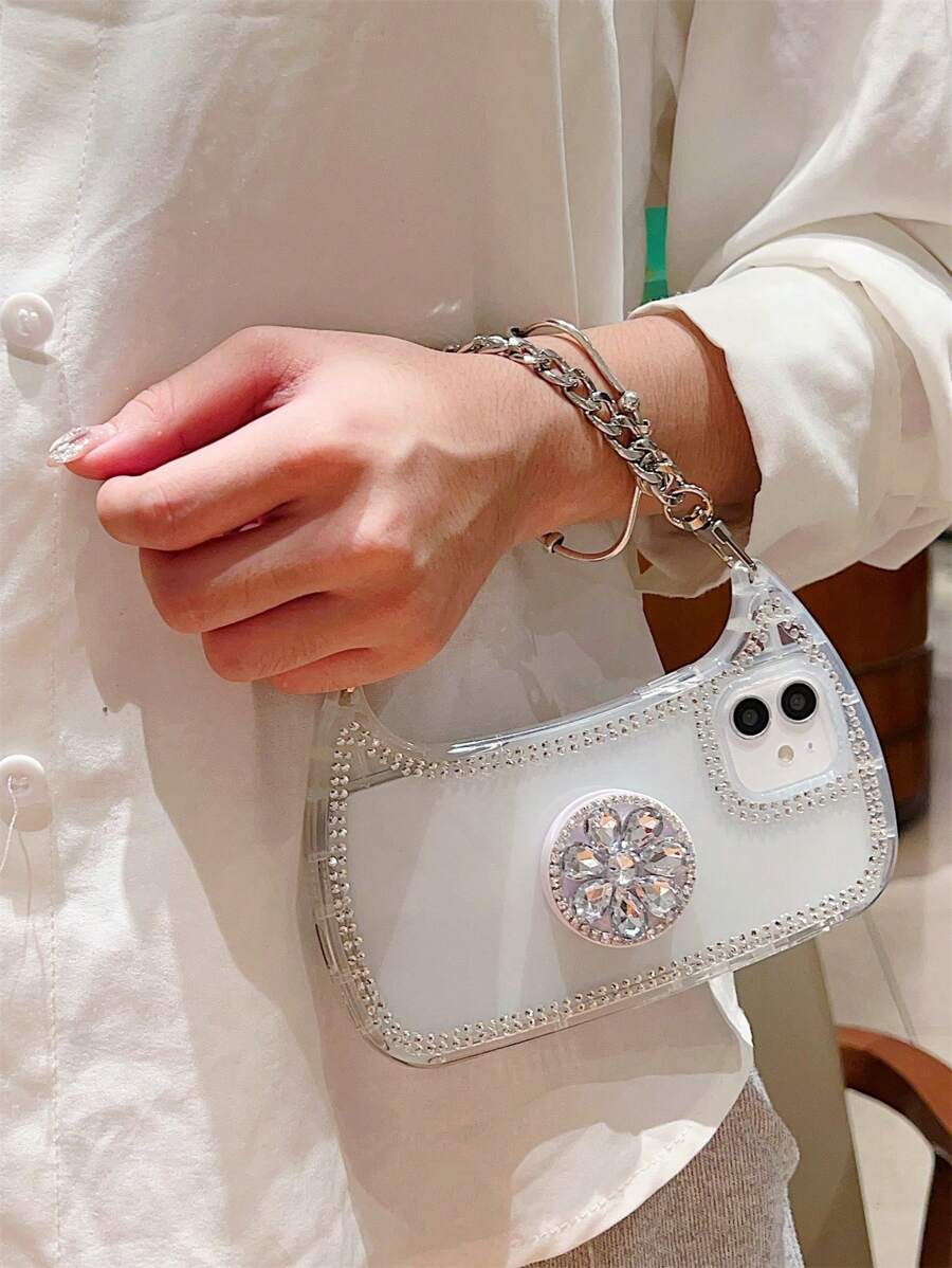 Transparent Diamond Bag IPhone Case Holder - Image 2