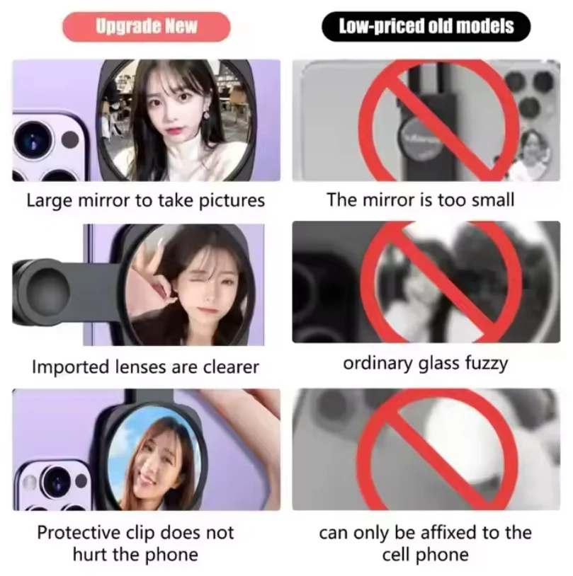 Universal Smartphone Camera Selfie Mirror - Image 5
