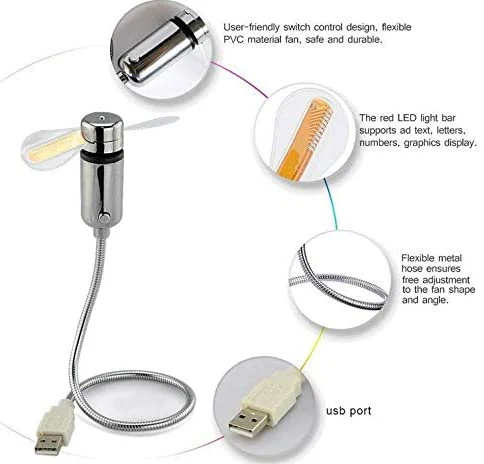 USB Clock Fan with Real Time Clock and Temperature - Image 11