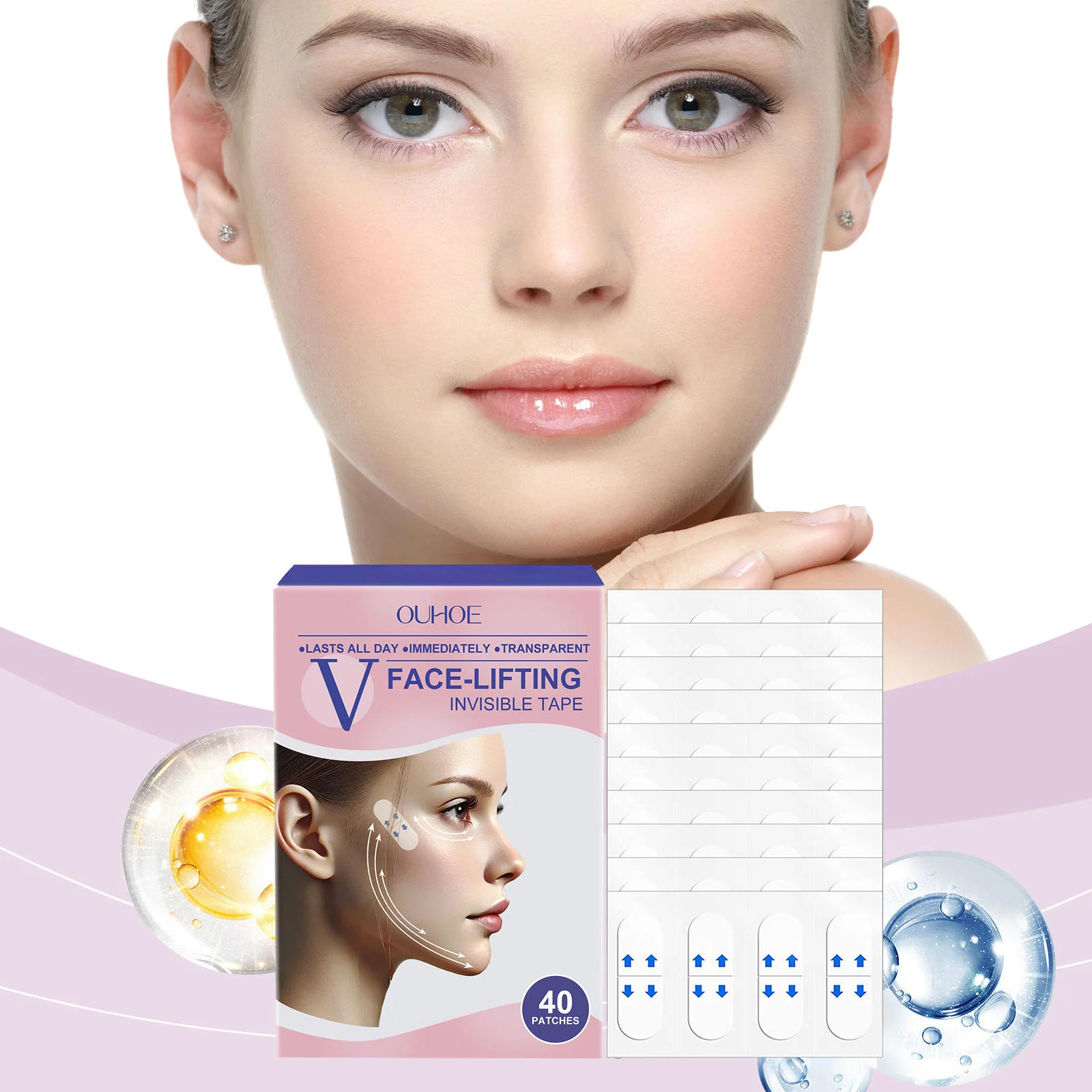 Reusable V-Face Lifting Invisible Tape - Image 2