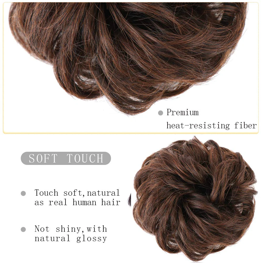 Vigorous Messy Curly Hairpieces Hair Bun - Image 2