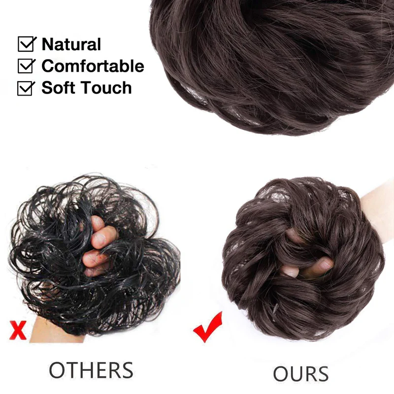Vigorous Messy Curly Hairpieces Hair Bun - Image 3