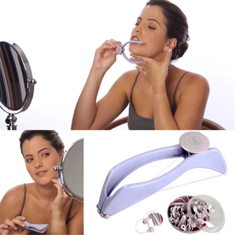 Women Hair Removal Epilator Mini Facial Hair Remover Spring Threading Face - Image 4